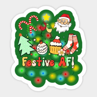 funny christmas AF Sticker